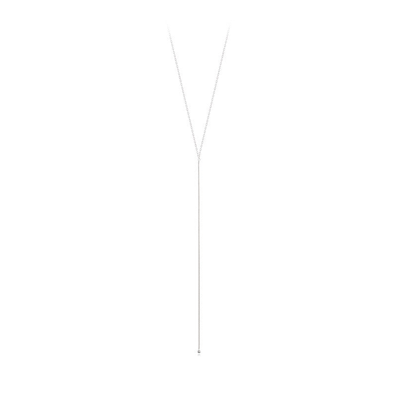 Round Beads Long Necklace Female Tassel Ins Simple