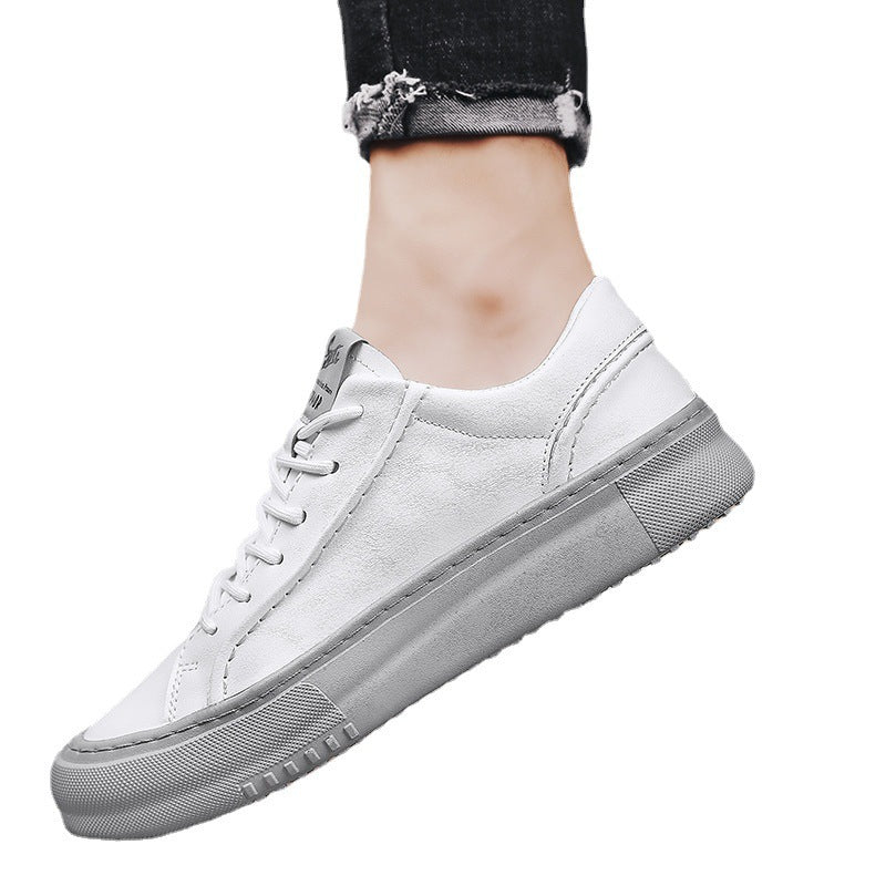 Autumn Men's Shoes Casual Leather Shoes Slip-on Sports Board Shoes Versatile Work Waterproof Easy Wear Tide Shoes