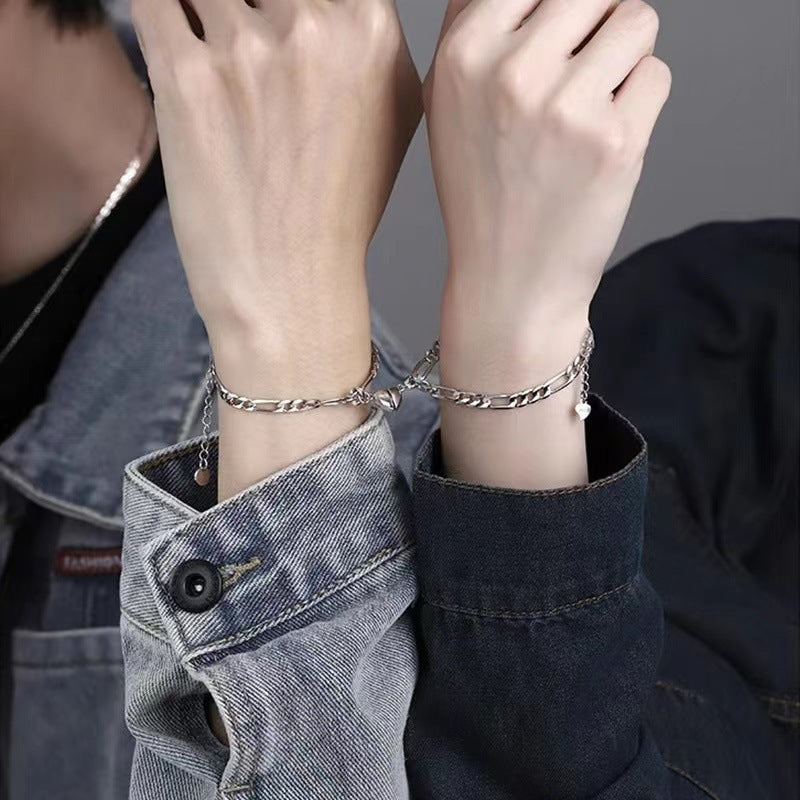 Paire de bracelets de couple magnétiques d'amour de haute qualité de niche