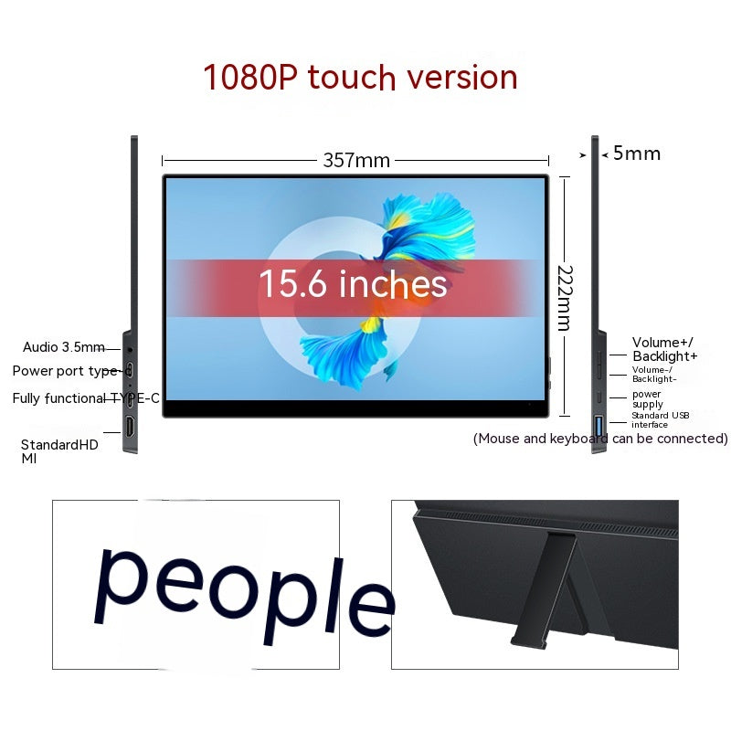 Écran d'extension externe de jeu d'ordinateur de téléphone portable de moniteur portatif de contact
