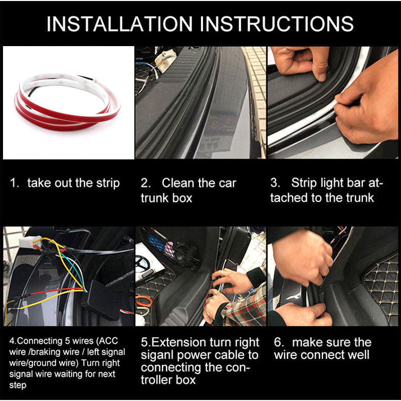 Car LED Tail Box Streamer Multi-mode Dimming Marquee