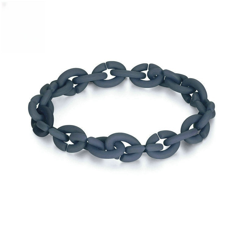 Pulsera de adorno de rompecabezas Simple, accesorios de pulsera Diy con costura acrílica de silicona multicolor