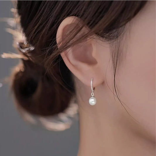 925 Sterling Silver Pearl Earrings Female Ear Clip