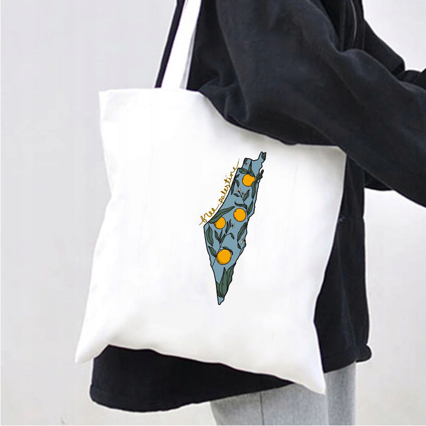 Sac à bandoulière en toile imprimée domestique simple