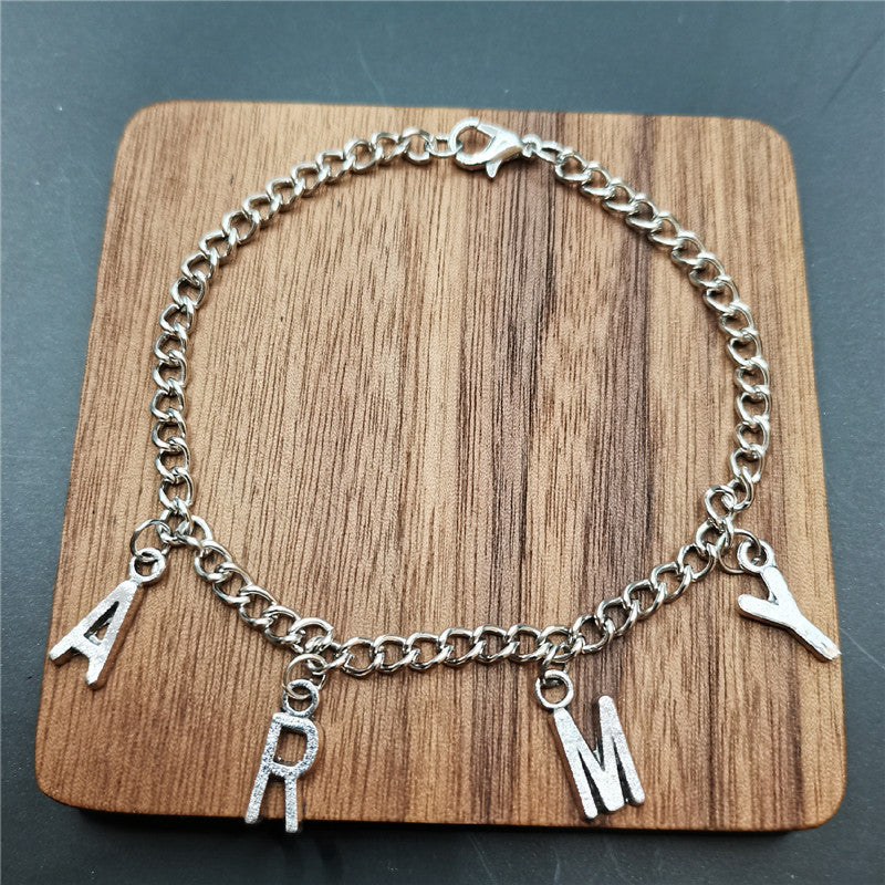 Korean ARMY Letter Fashion Bracelet