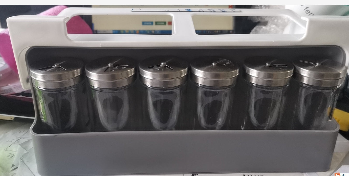 Support de rangement de bouteilles d'assaisonnement, boîte d'assaisonnement de cuisine, pot à épices suspendu, support de rangement domestique sans poinçon