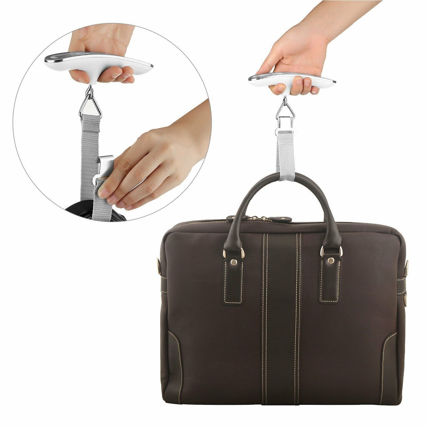 Balance de poids de bagage numérique LCD Portable balance de voyage de bagages de valise suspendue avec ceinture pour outil de poids électronique 50 kg 110lb