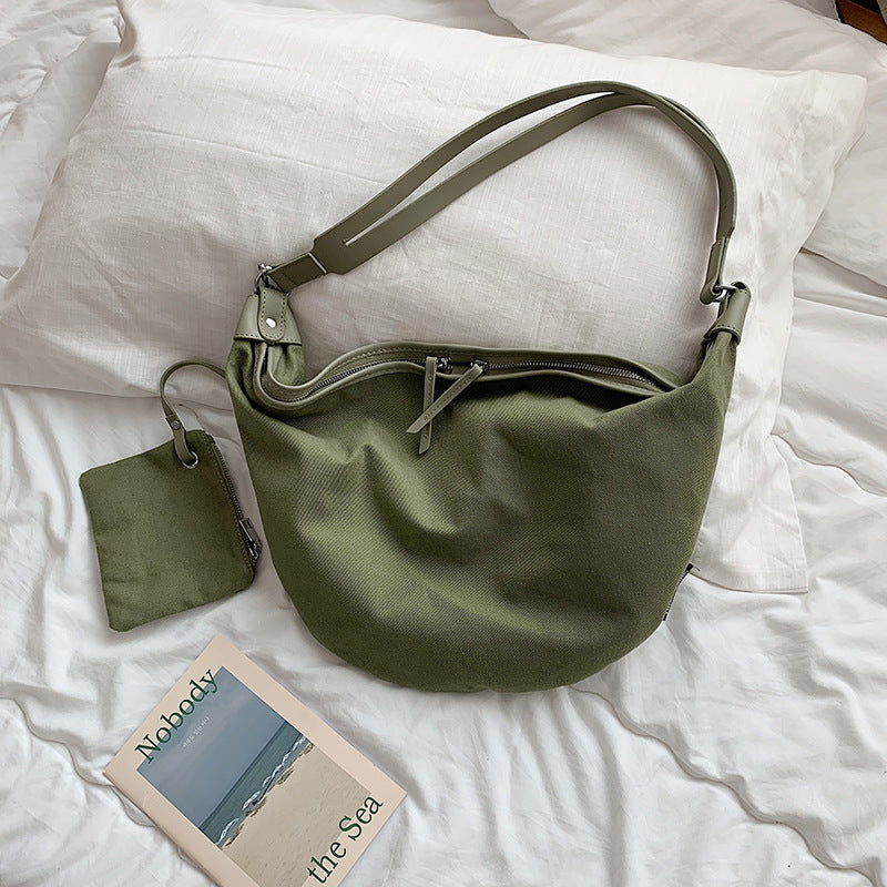 Sac à bandoulière en toile pour femmes, sacs de raviolis, sacs à bandoulière décontractés à la mode