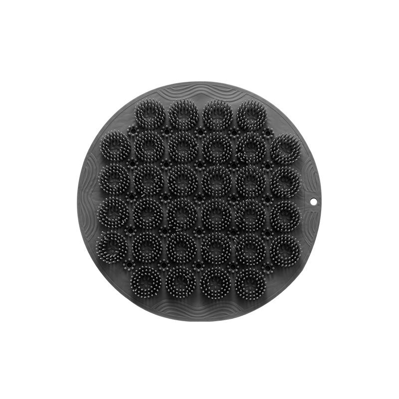 Frottez les pieds à ventouse de brosse de bain arrière en silicone paresseux