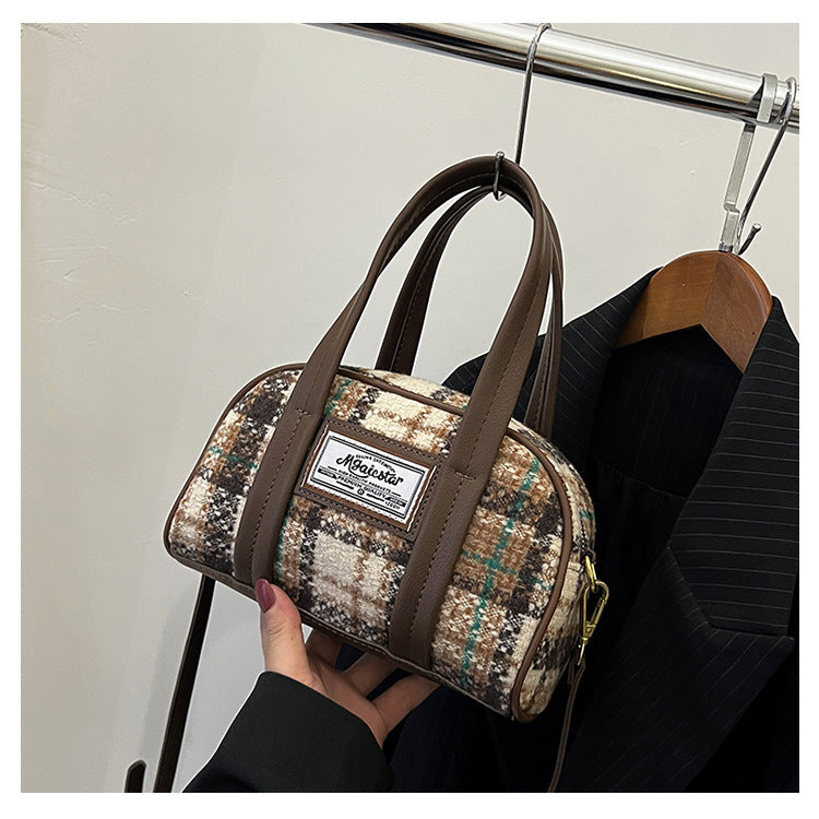 Women's Fashion Casual Houndstooth Shoulder Messenger Bag