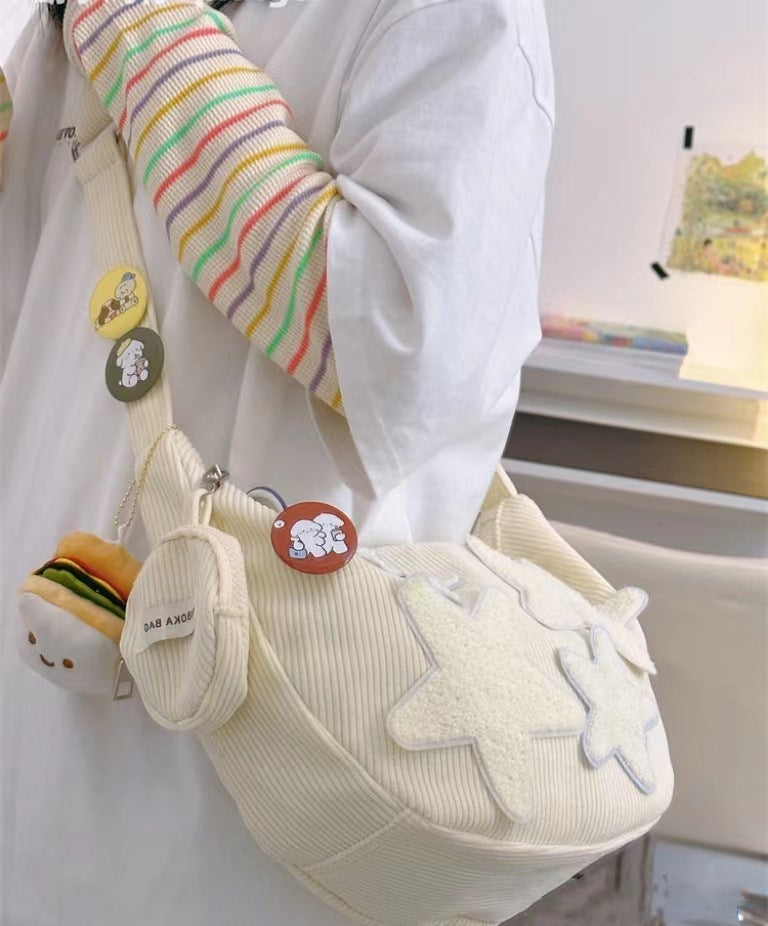 Bolso de pana para mujer, sencillo, combina con todo, informal, Retro
