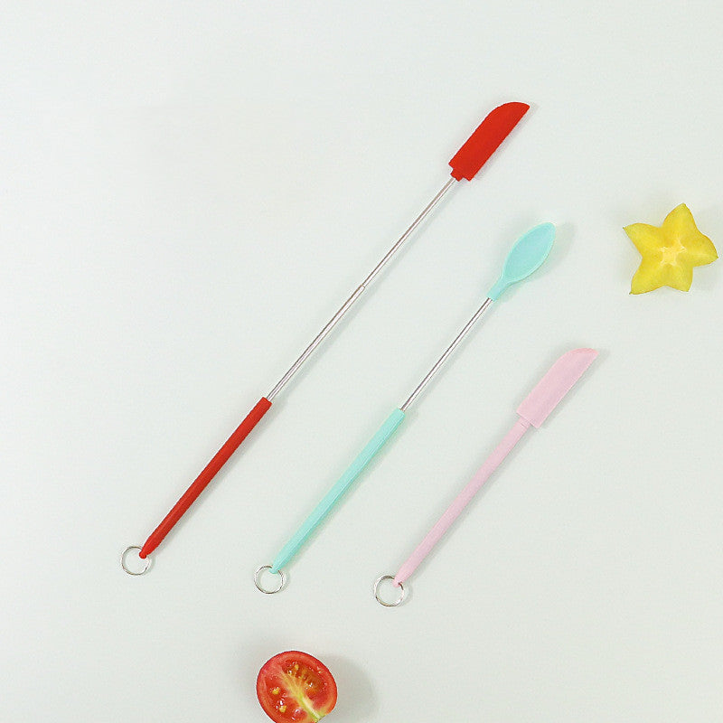 Spatule cosmétique en silicone Mini rétractable étendue