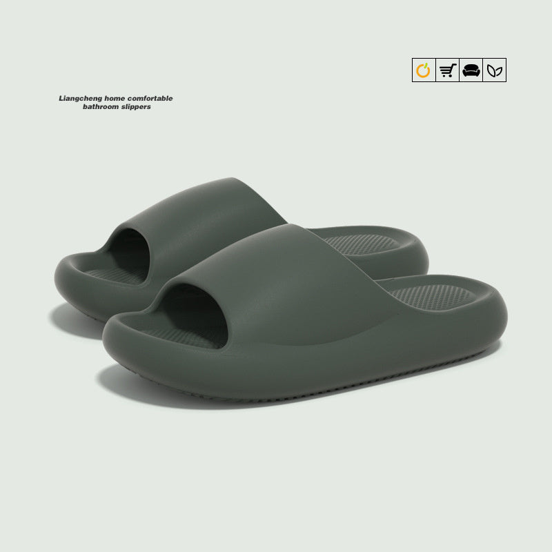 Pantoufles muettes pour femmes, sandales antidérapantes simples de bain d'été pour la maison