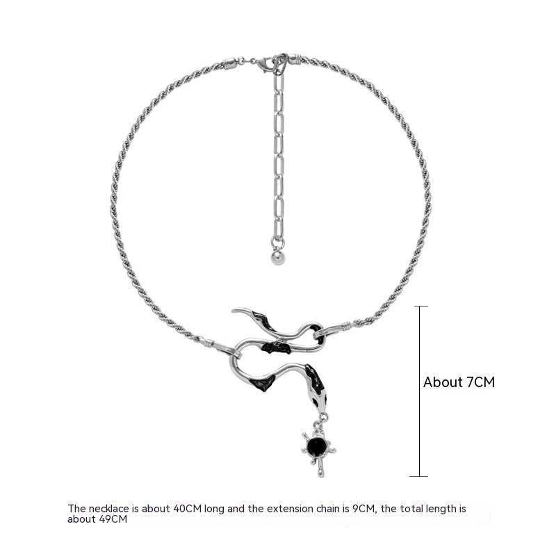 Black Snake Necklace For Women Temperament Wild