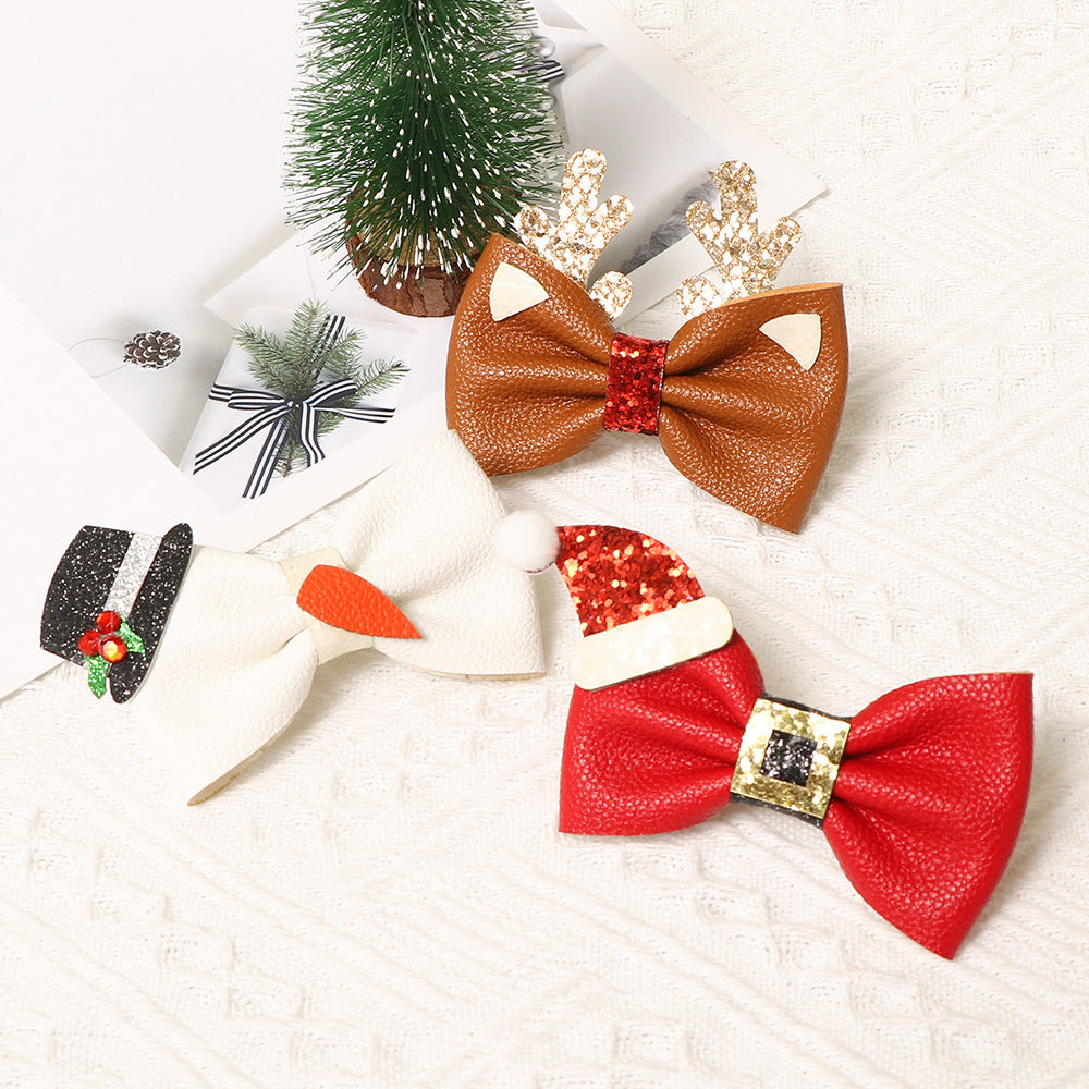 Accessoires créatifs et mignons en épingle à cheveux de Noël pour enfants