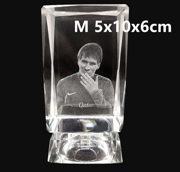 Marco cristalino de la foto del cuadrado del laser 3D con el cubo de cristal de encargo del amor