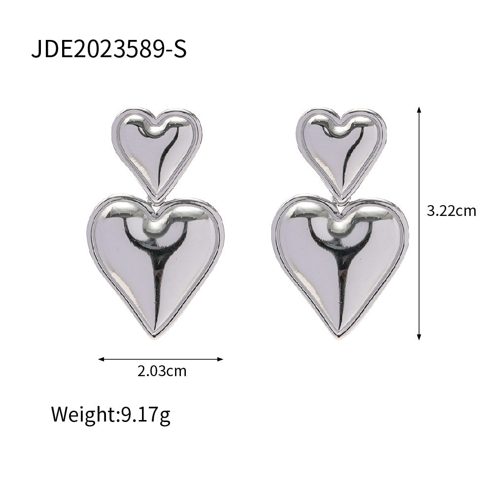 Women's Love Pendant Earrings Simple