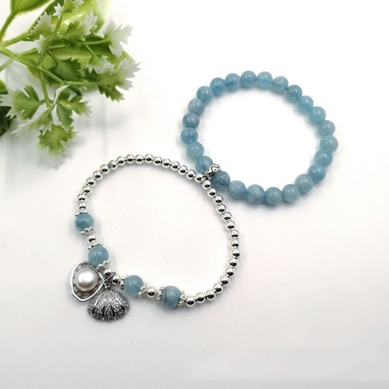 Bracelet multicouche en cristal naturel