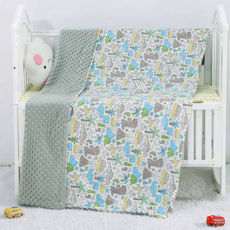 Couvertures de bébé de dessin animé pour enfants, couvertures à pois, couvertures, poussettes, couvertures