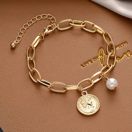 Bracelet de niche simple de style hip hop pour femmes, ornement créatif