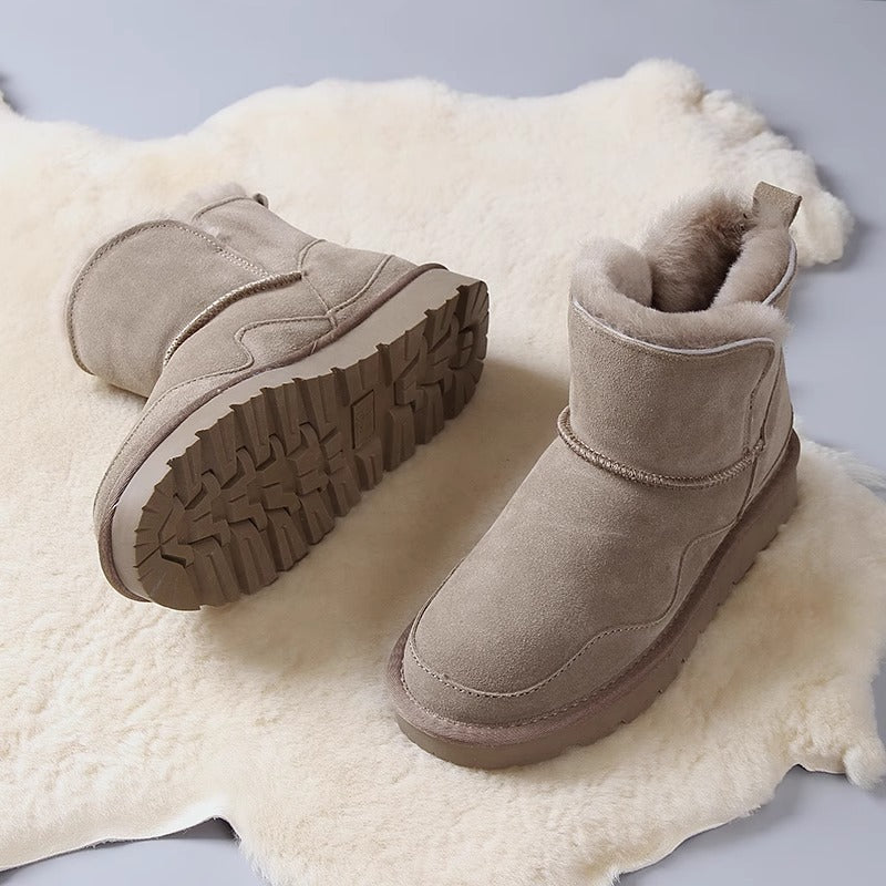 Bottes de neige pour femmes, semelle épaisse, doublure polaire