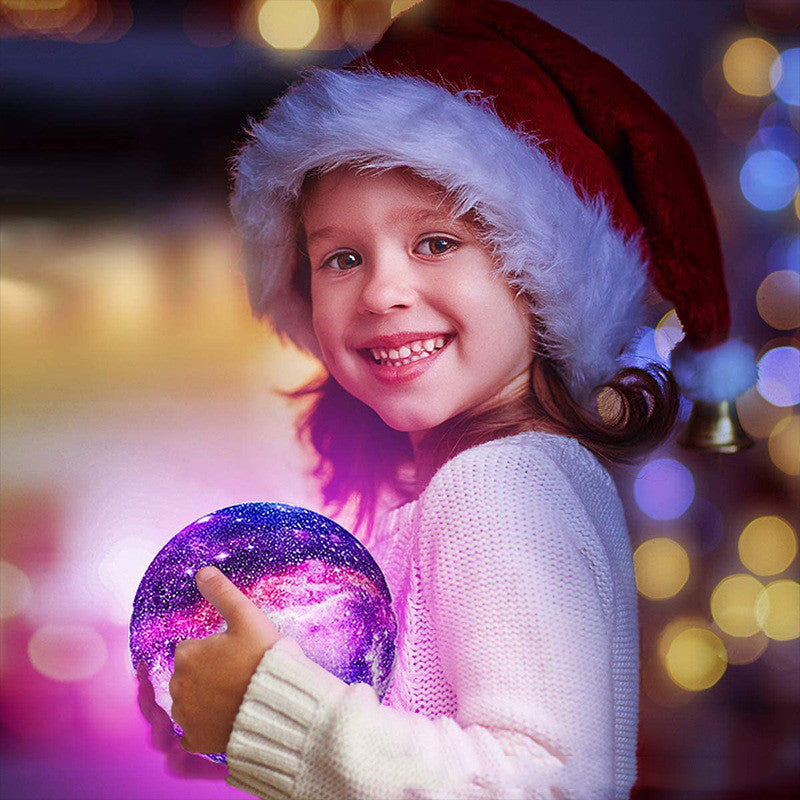 Lámpara de luna con impresión 3D, carga USB creativa