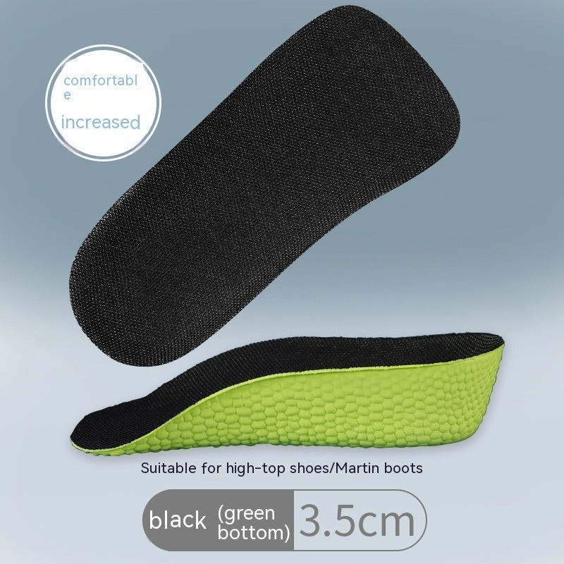 Plantilla invisible para aumentar la altura, cómoda y gruesa, media plantilla que aumenta la plantilla