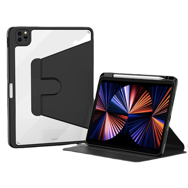 Étui pivotant pour tablette avec couvercle pour porte-stylos