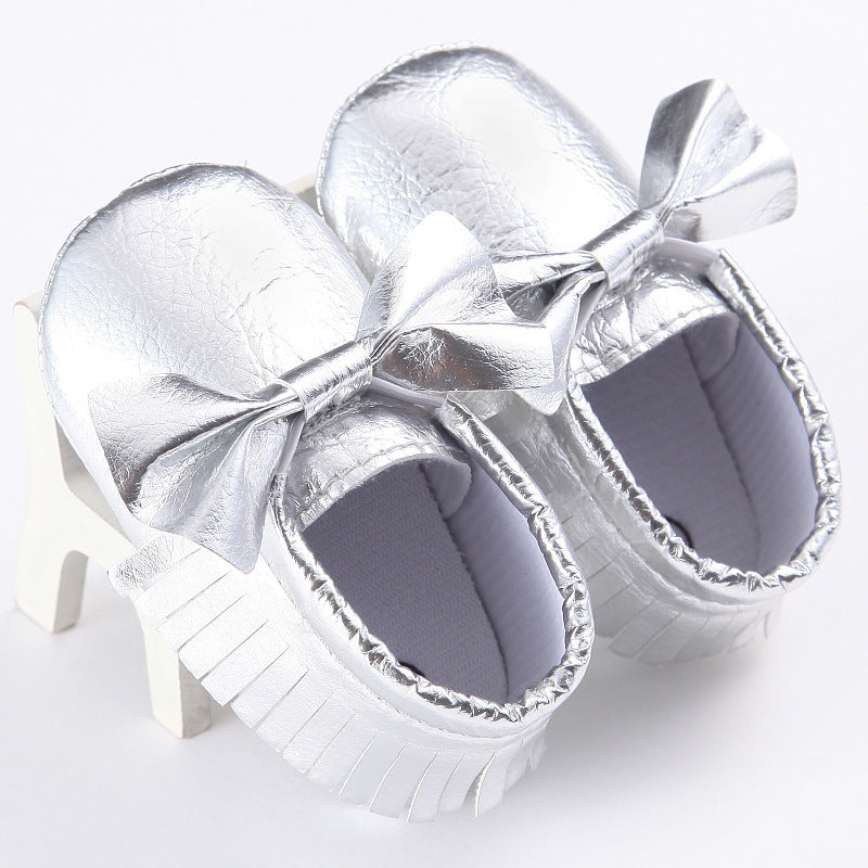 Printemps et automne nouveau 0-1 ans garçons et filles bébé chaussures gland Pu bas antidérapant décontracté bébé chaussures