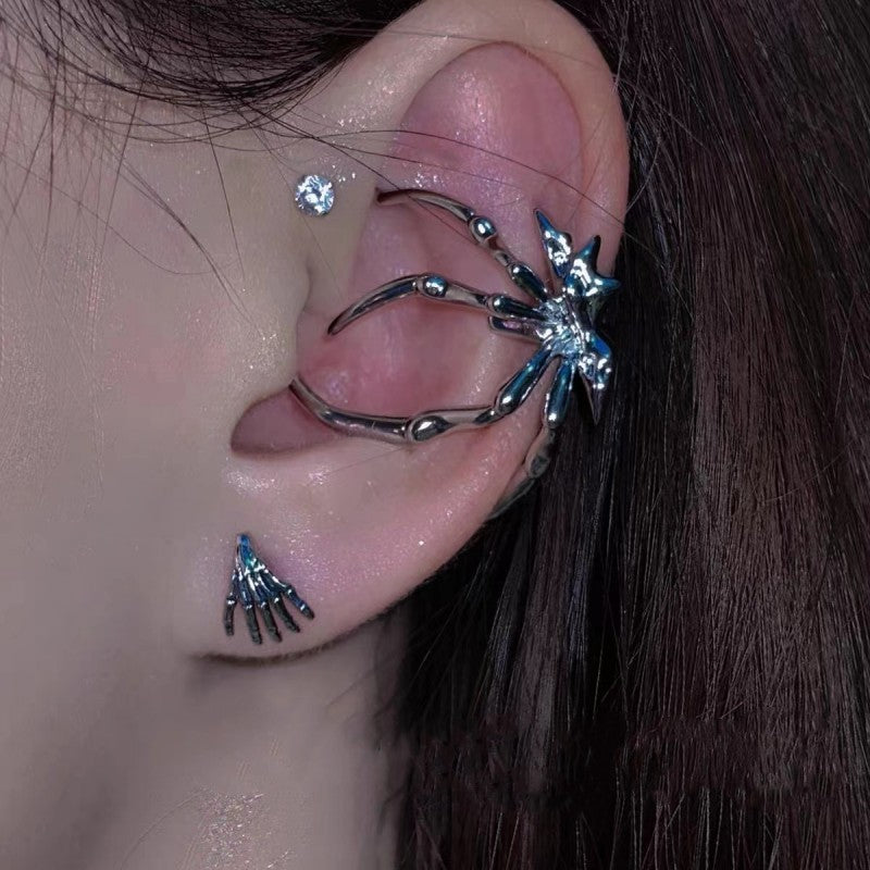 Cool European And American Retro Metallic Spider Ear Clip Unique Design Cool Style