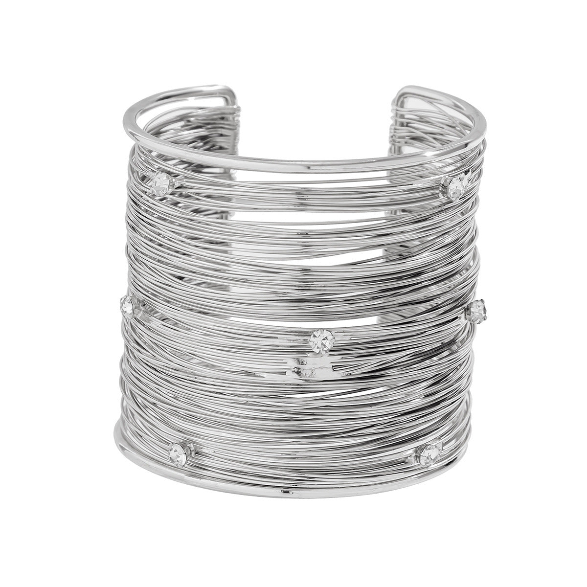 Bracelet à lignes de dessin larges, style punk, doux et cool