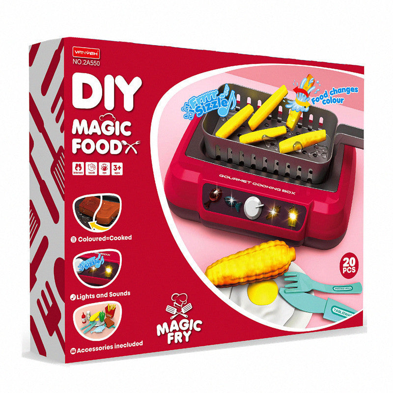 Jouets de cuisine à Induction, bricolage, maison de jeu pour enfants, jouet de reconnaissance des aliments, jouets de changement de couleur, cadeaux pour enfants