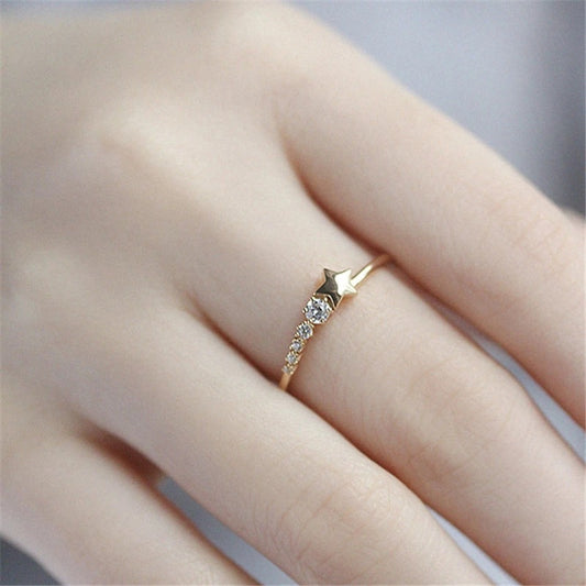 S925 Sterling Silver Pentagram Ring Affordable Luxury Fashion Wind Niche Design Simple Women's Ring