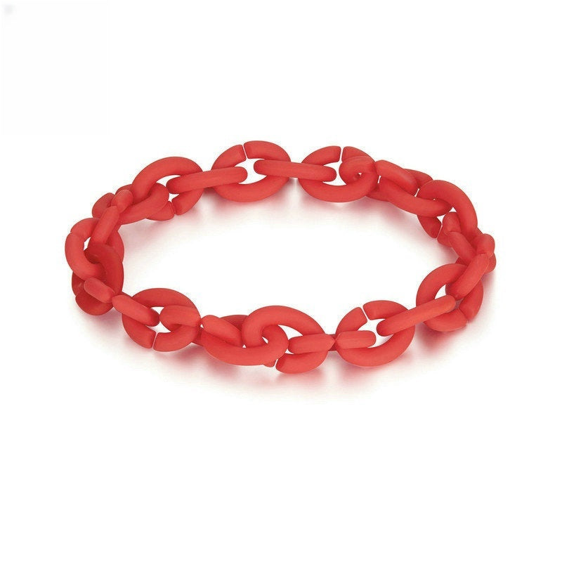 Pulsera de adorno de rompecabezas Simple, accesorios de pulsera Diy con costura acrílica de silicona multicolor