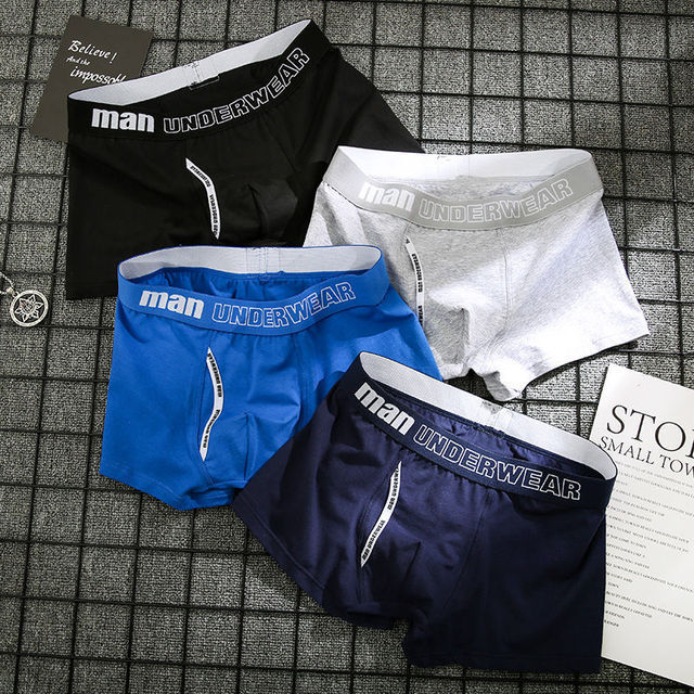 4pcs Boxer Mens Cotton Underpants