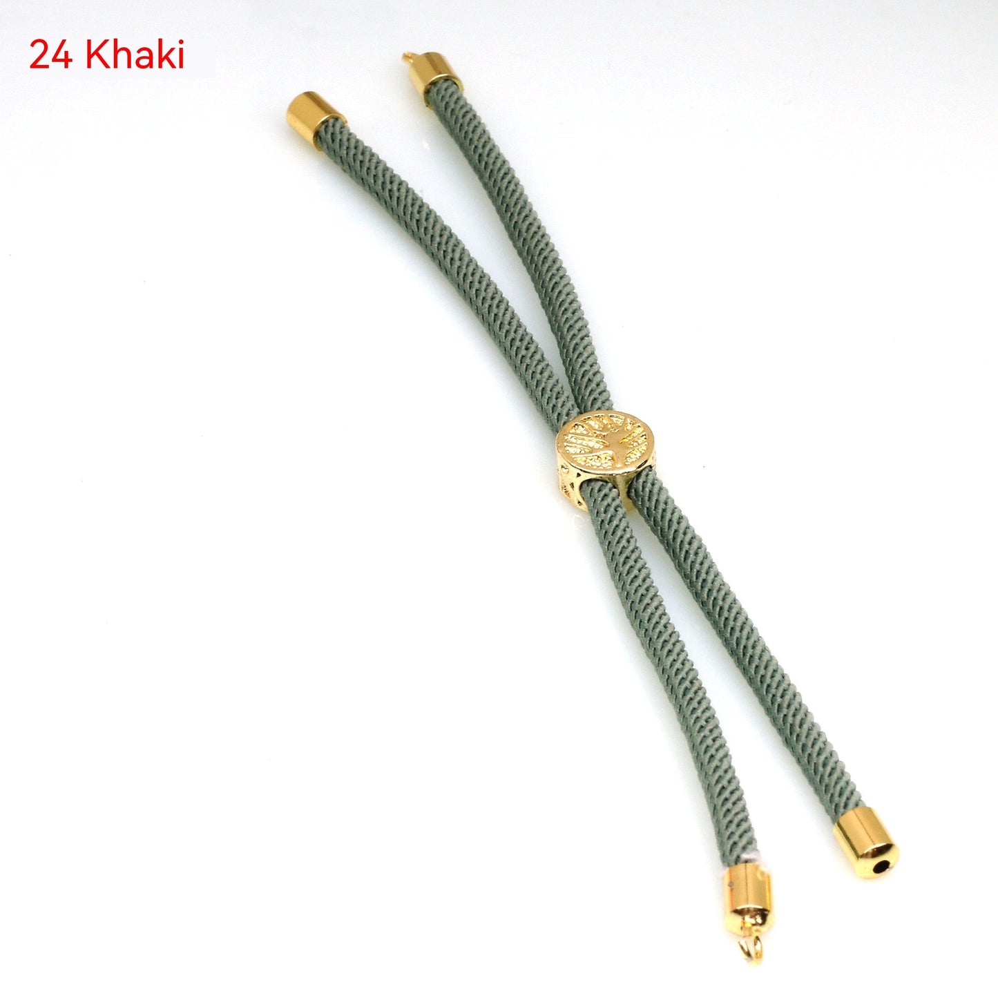 18K Bag Gold Buckle Color Retention 3MM Milan Bracelet Bracelet Adjustable Push-pull Semi-finished Product Accessories