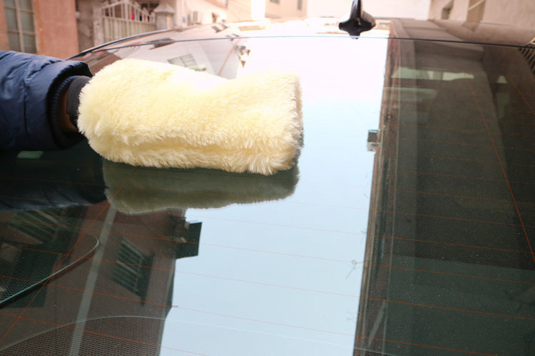Double Faced Plush Car Wash Gloves Duster