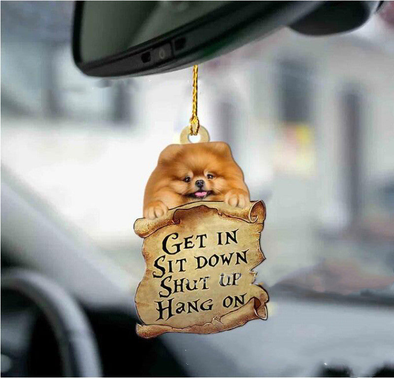 Pendentif chien de voiture, accessoires de sac à dos de clé de voiture