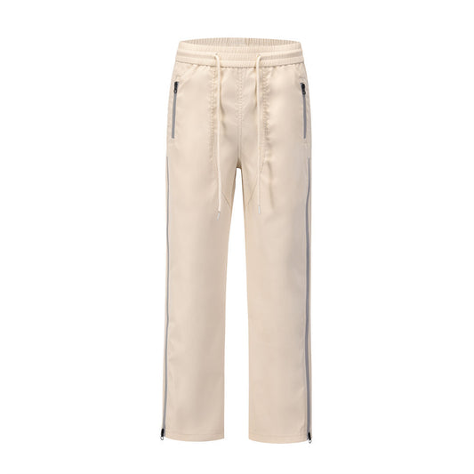 Mechanical Style Outdoor Side Waterproof Zipper Stitching Sports Straight Trousers