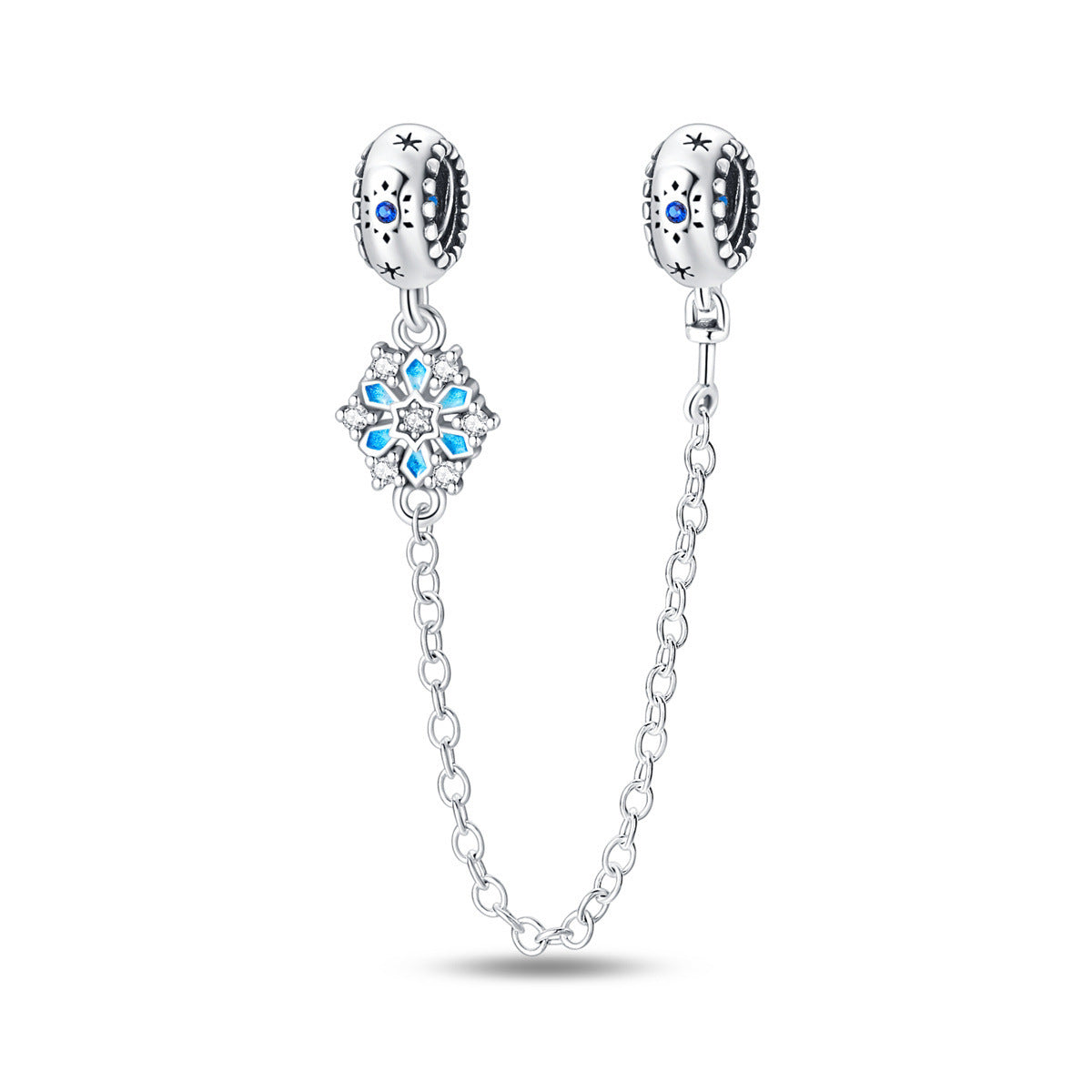 Boucle de sécurité soleil lune brillant chaîne de sécurité placage de cuivre argent 925 bricolage ornement Bracelet accessoires