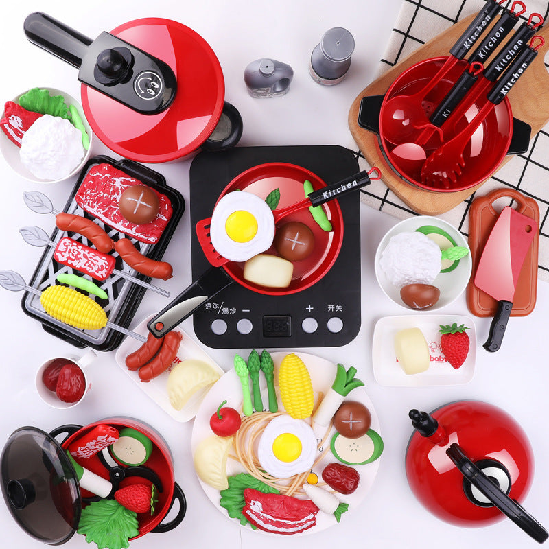Juego de cocina y cocina de simulación para niños