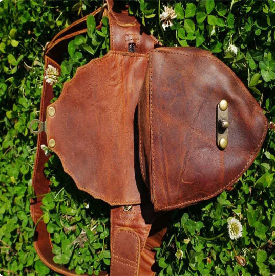 Cartera con cinturón en forma de corazón retro europea y americana steampunk