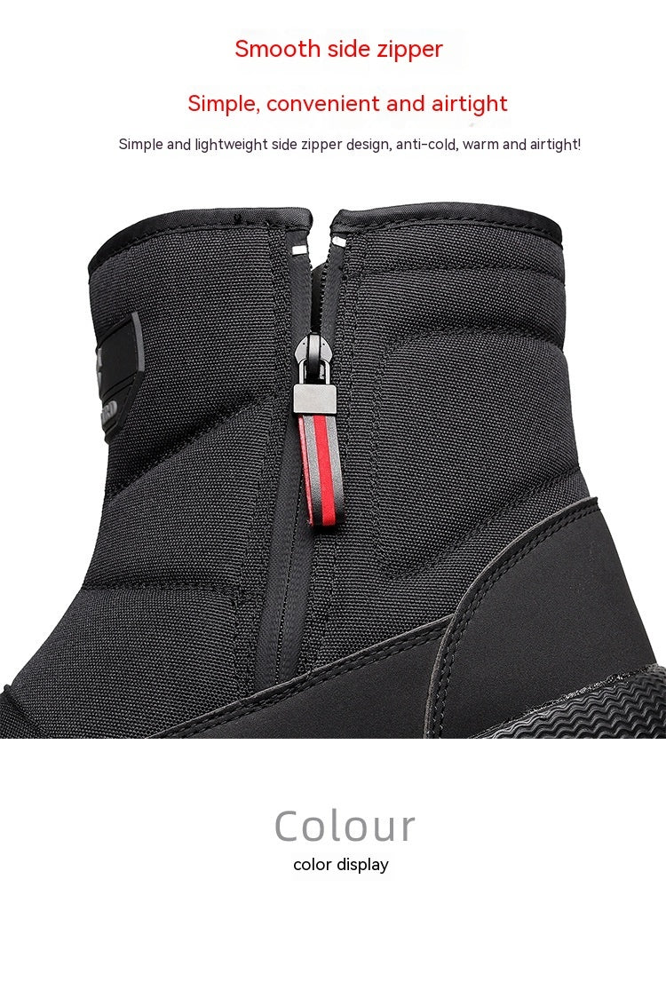 Chaussures en coton épaisses et doublées de polaire pour personnes âgées, courtes et antidérapantes, grandes chaussures chaudes
