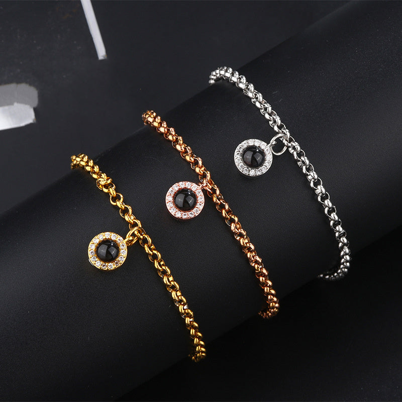 Joyería Pulsera De Proyección Circular En 100 Idiomas Te Amo