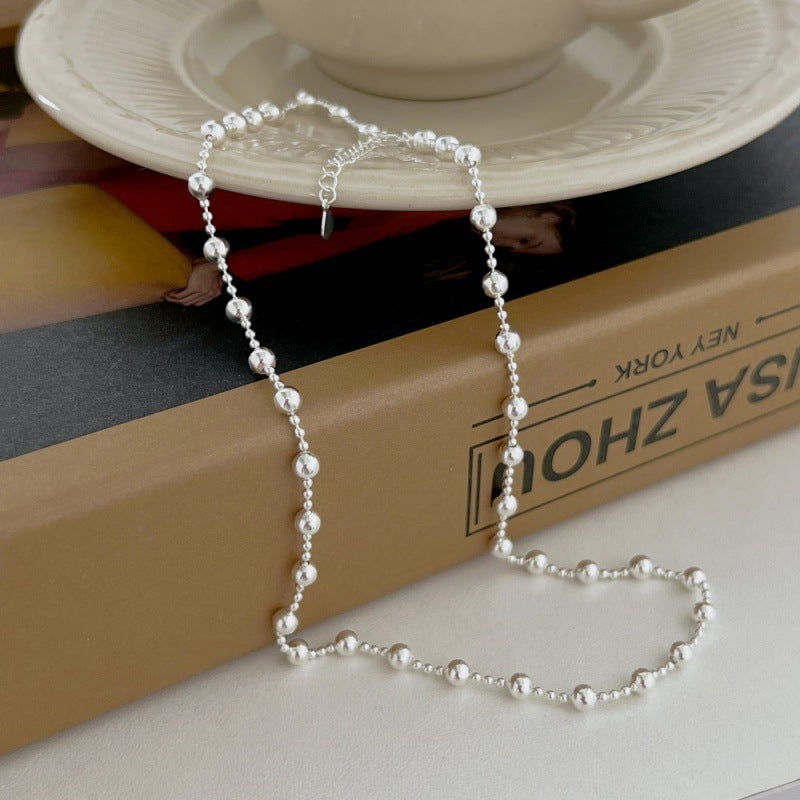 925 Sterling Silver Necklace For Women Choker Fashion Special-interest Design Sense Ornament