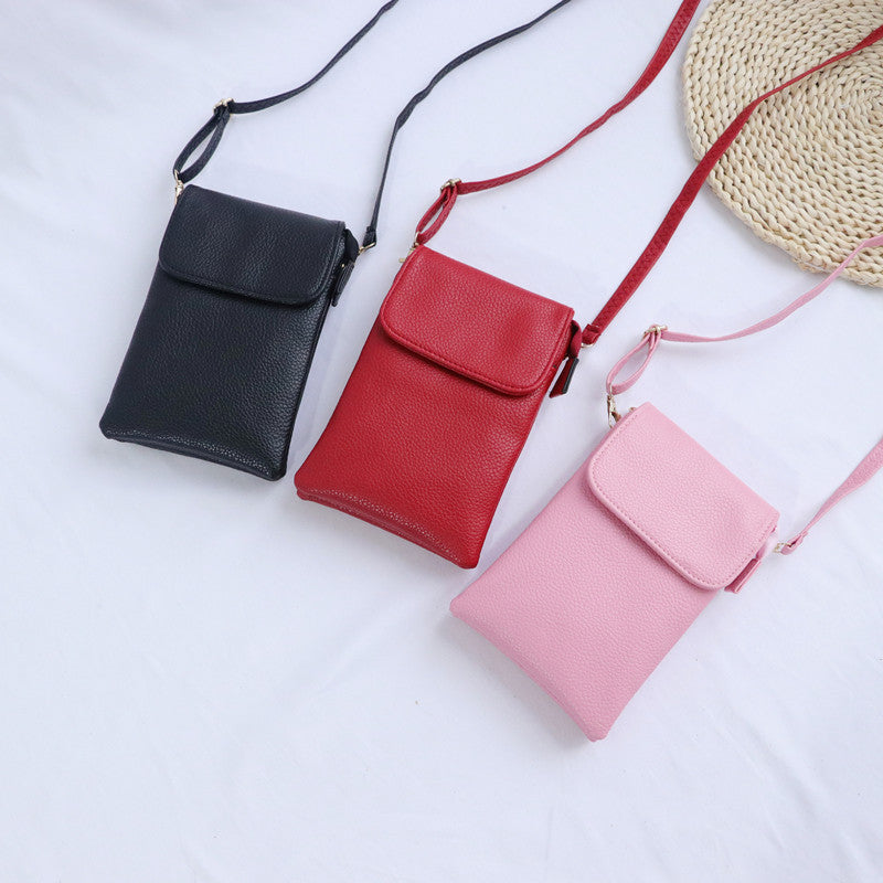 Mini bolso bandolera retro con múltiples compartimentos para teléfono móvil