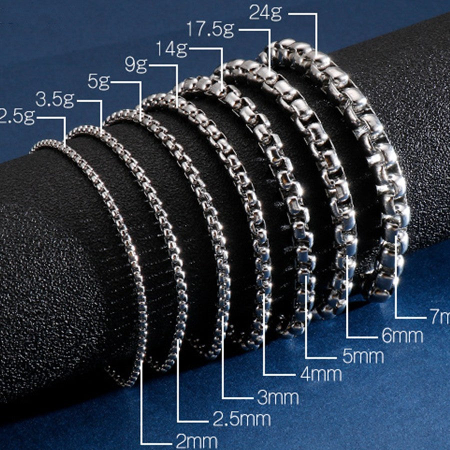 Bracelet pour homme avec perles carrées vieillies et vintage, ne se décolore pas
