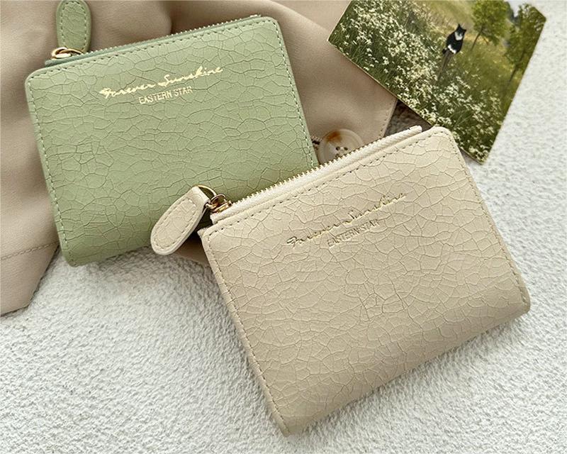 Cartera plegable retro de estilo coreano para mujer