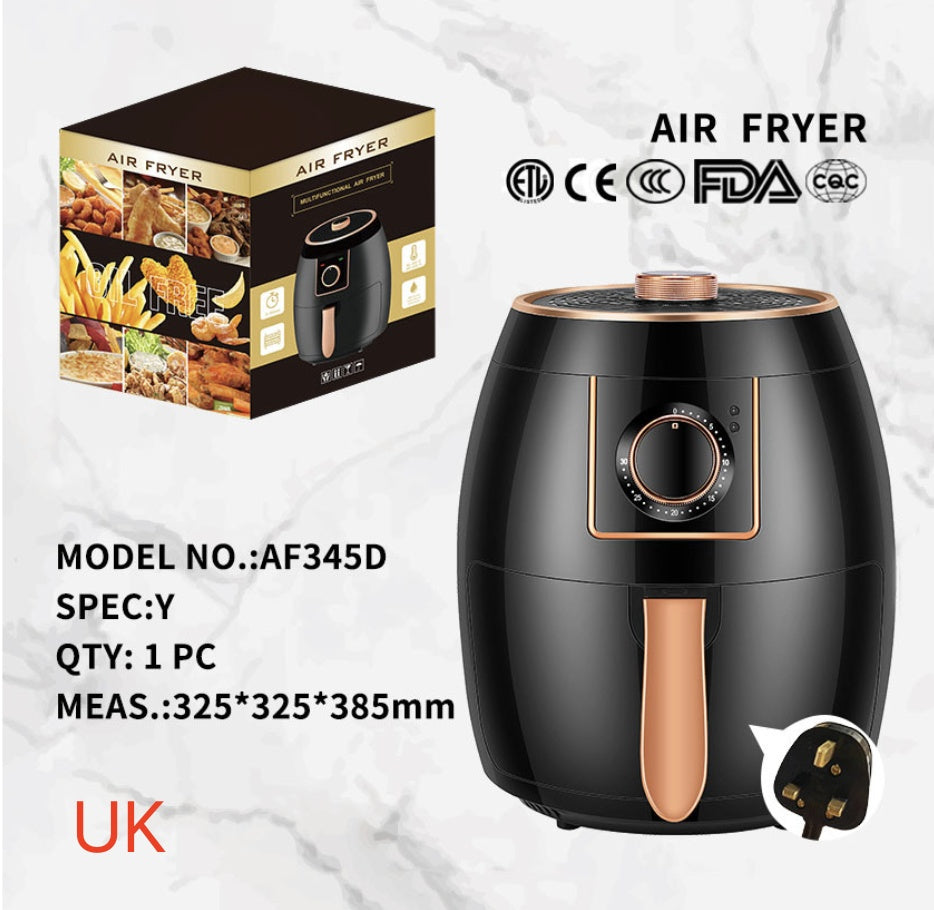 Freidora de aire transfronteriza estándar de EE. UU., 5,5 L, pantalla táctil, freidora automática, sartén profunda, máquina de patatas fritas, Airfryer