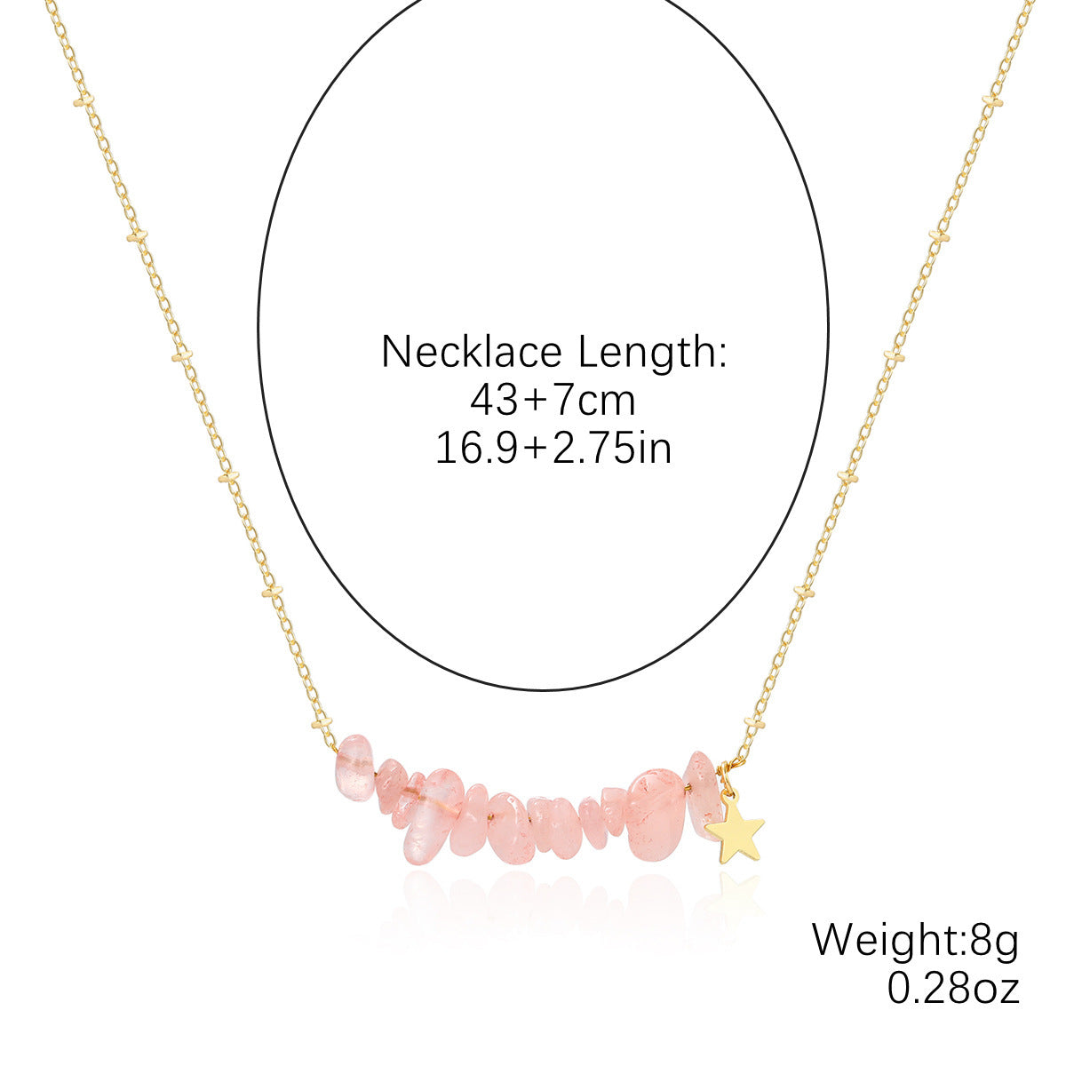 Collier bohème en pierre concassée colorée